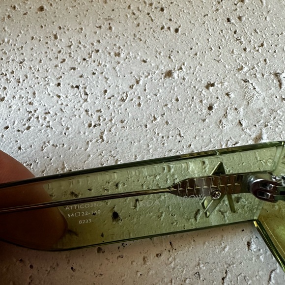 The Attico x Linda Farrow Mint Green Sunglasses - Picture 6 of 6